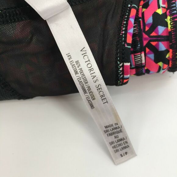 Victoria's Secret Sport VSX Sports Bra Size Small Womens Neon Black Geometric VS - Picture 4 of 6